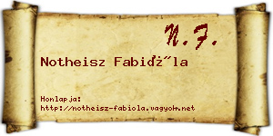 Notheisz Fabióla névjegykártya